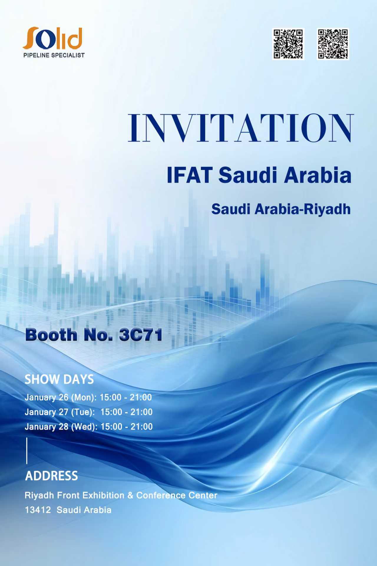 Meet Solid Joints at IFAT Saudi Arabia 2026