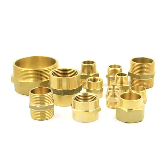 Brass Hex Nipple Copper
